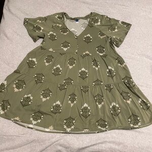 Old Navy V Neck Mini Swing Dress